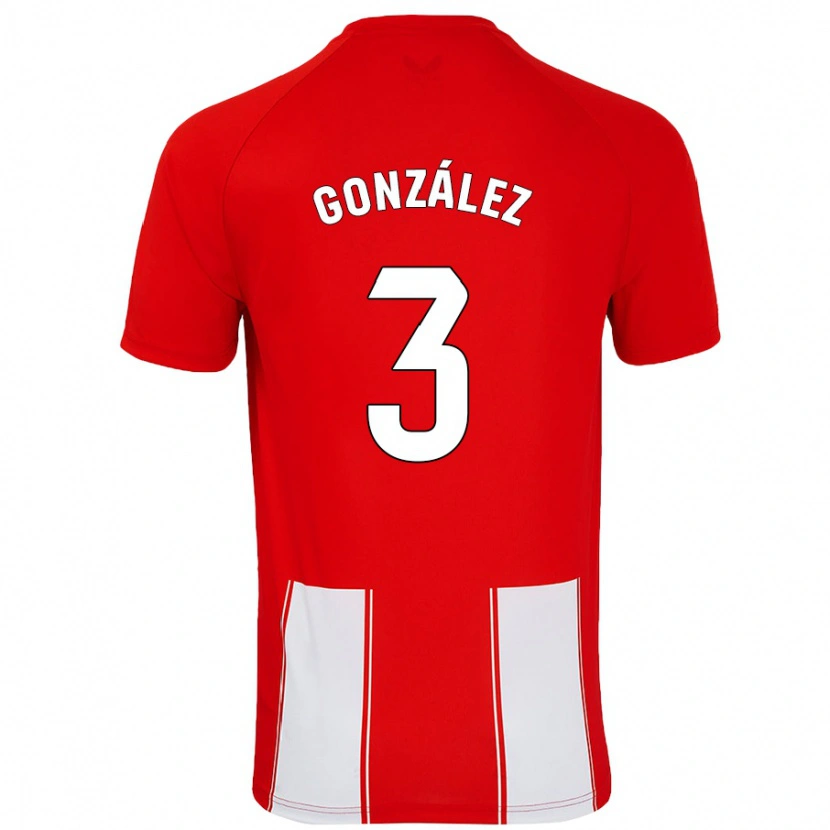 Danxen Herren Edgar González #3 Rot Weiß Heimtrikot Trikot 2024/25 T-Shirt