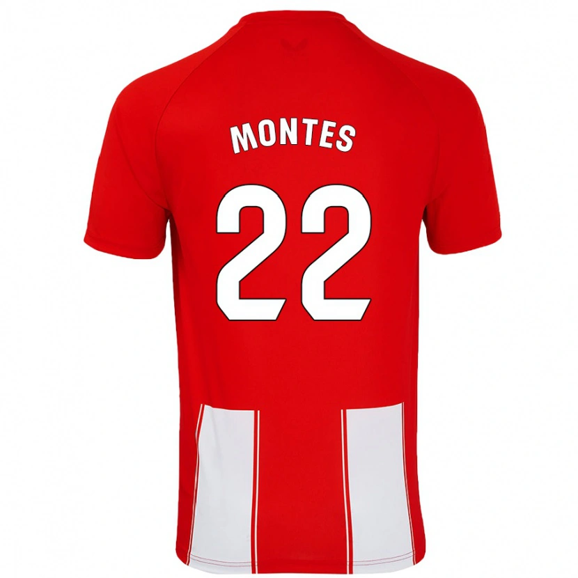 Danxen Herren César Montes #22 Rot Weiß Heimtrikot Trikot 2024/25 T-Shirt