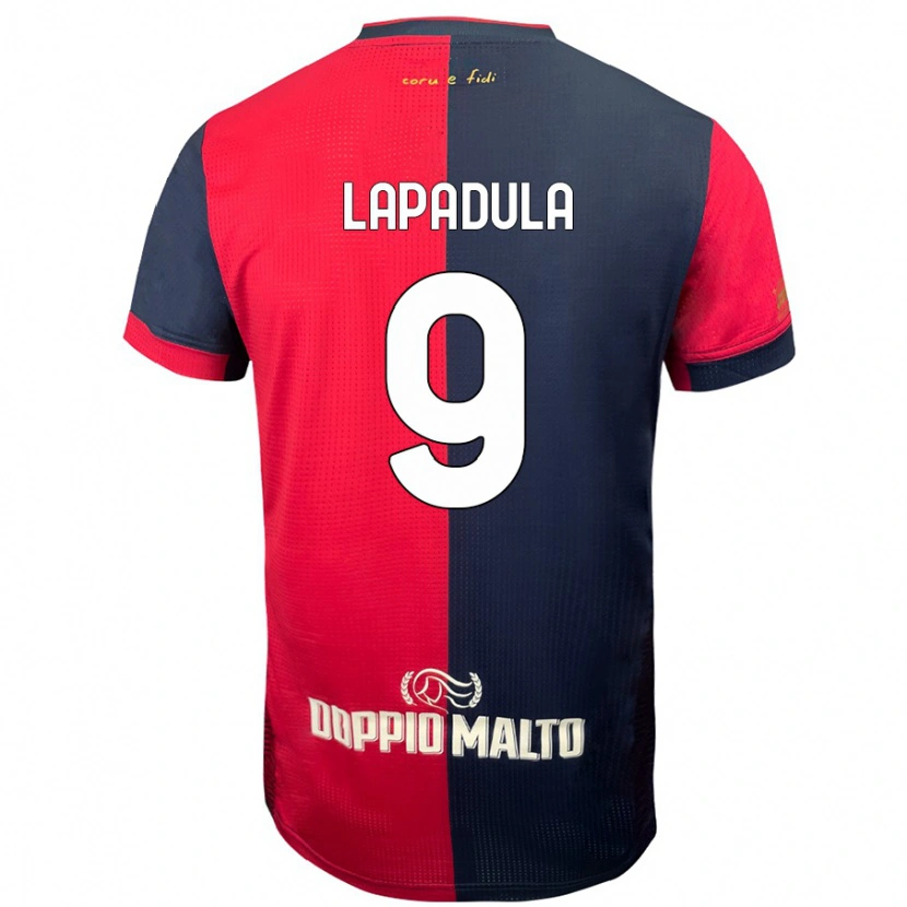 Danxen Herren Gianluca Lapadula #9 Rot Dunkleres Blau Heimtrikot Trikot 2024/25 T-Shirt