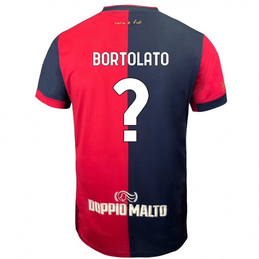 Danxen Herren Filippo Bortolato #0 Rot Dunkleres Blau Heimtrikot Trikot 2024/25 T-Shirt