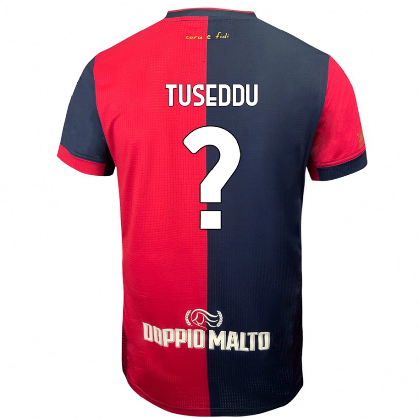 Danxen Herren Alessio Tuseddu #0 Rot Dunkleres Blau Heimtrikot Trikot 2024/25 T-Shirt