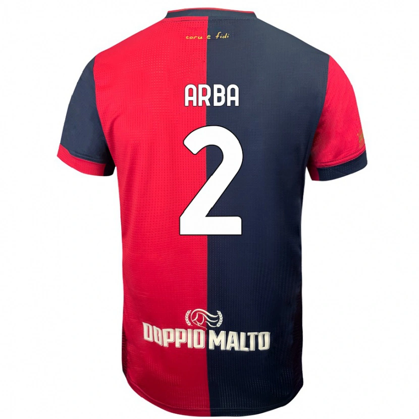 Danxen Herren Federico Arba #2 Rot Dunkleres Blau Heimtrikot Trikot 2024/25 T-Shirt