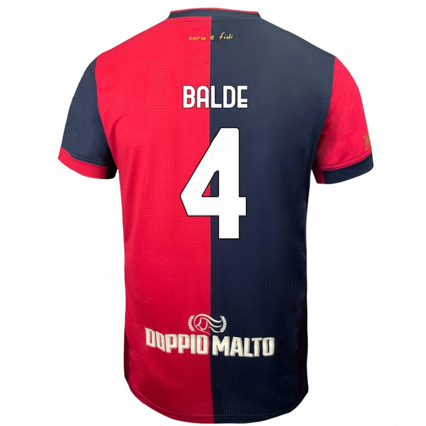 Danxen Herren Mamadou Balde #4 Rot Dunkleres Blau Heimtrikot Trikot 2024/25 T-Shirt