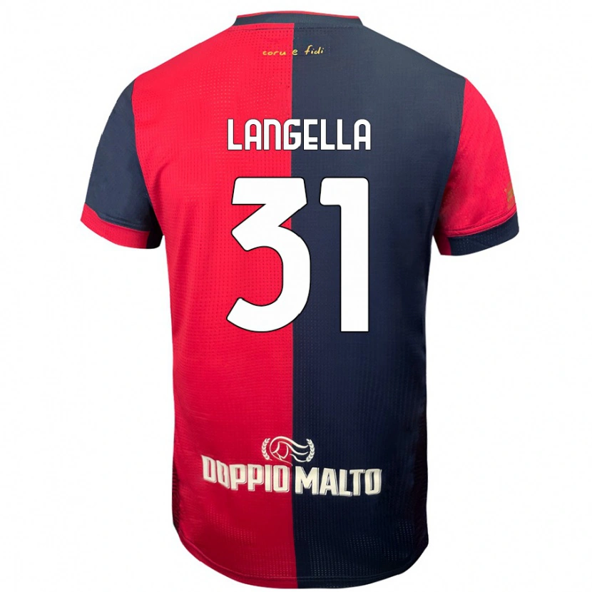 Danxen Herren Matteo Langella #31 Rot Dunkleres Blau Heimtrikot Trikot 2024/25 T-Shirt
