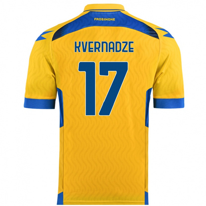 Danxen Herren Giorgi Kvernadze #17 Gelb Heimtrikot Trikot 2024/25 T-Shirt