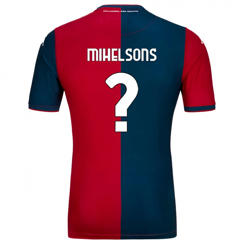 Danxen Herren Rendijs Mihelsons #0 Rot Dunkelblau Heimtrikot Trikot 2024/25 T-Shirt