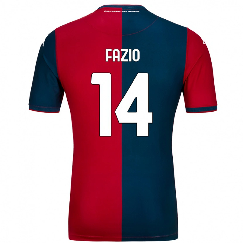 Danxen Herren Tommaso Fazio #14 Rot Dunkelblau Heimtrikot Trikot 2024/25 T-Shirt