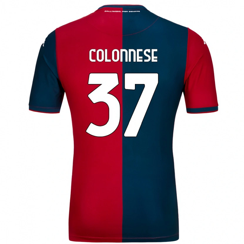 Danxen Herren Lorenzo Colonnese #37 Rot Dunkelblau Heimtrikot Trikot 2024/25 T-Shirt