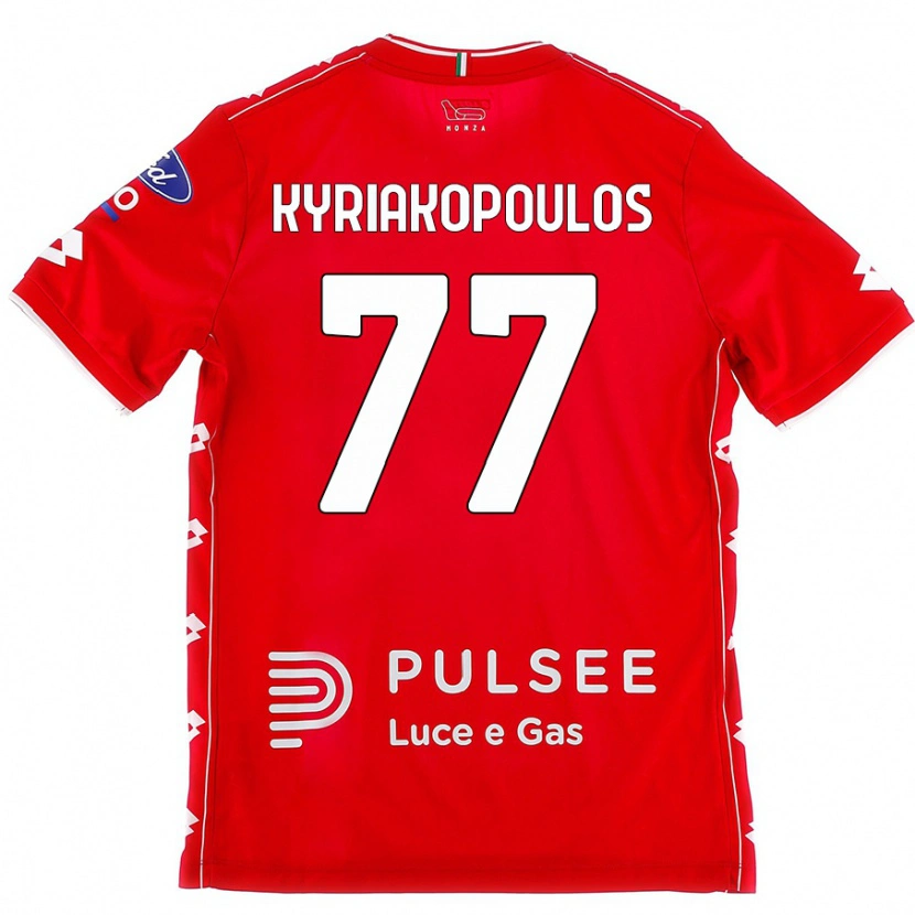 Danxen Herren Georgios Kyriakopoulos #77 Rot Weiß Heimtrikot Trikot 2024/25 T-Shirt