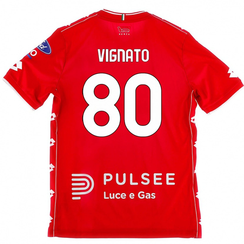 Danxen Herren Samuele Vignato #80 Rot Weiß Heimtrikot Trikot 2024/25 T-Shirt