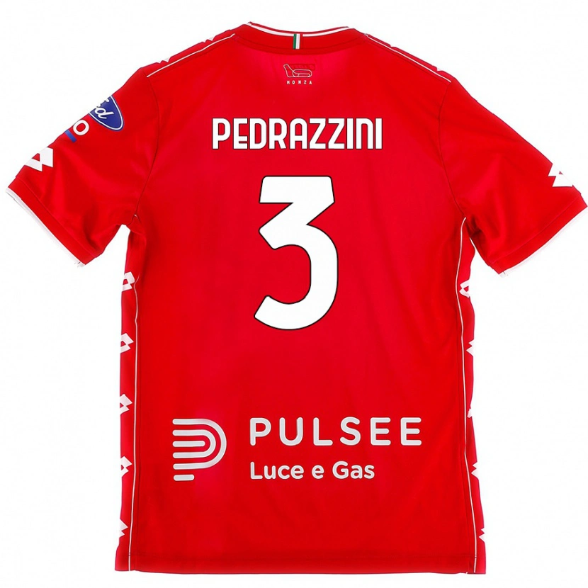 Danxen Herren Carlo Pedrazzini #3 Rot Weiß Heimtrikot Trikot 2024/25 T-Shirt