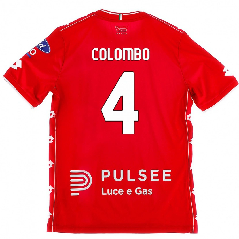 Danxen Herren Leonardo Colombo #4 Rot Weiß Heimtrikot Trikot 2024/25 T-Shirt