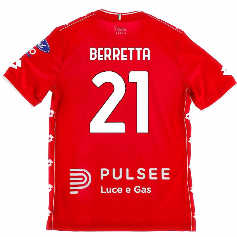 Danxen Herren Alessandro Berretta #21 Rot Weiß Heimtrikot Trikot 2024/25 T-Shirt