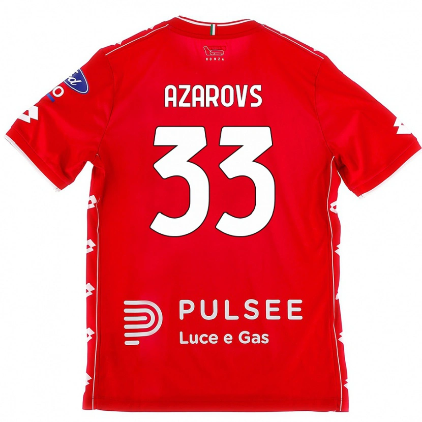 Danxen Herren Timurs Azarovs #33 Rot Weiß Heimtrikot Trikot 2024/25 T-Shirt