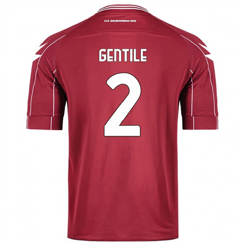 Danxen Herren Davide Gentile #2 Burgundrot Heimtrikot Trikot 2024/25 T-Shirt