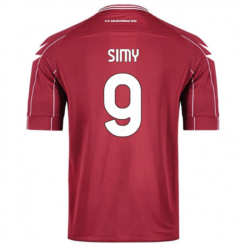 Danxen Herren Simy #9 Burgundrot Heimtrikot Trikot 2024/25 T-Shirt