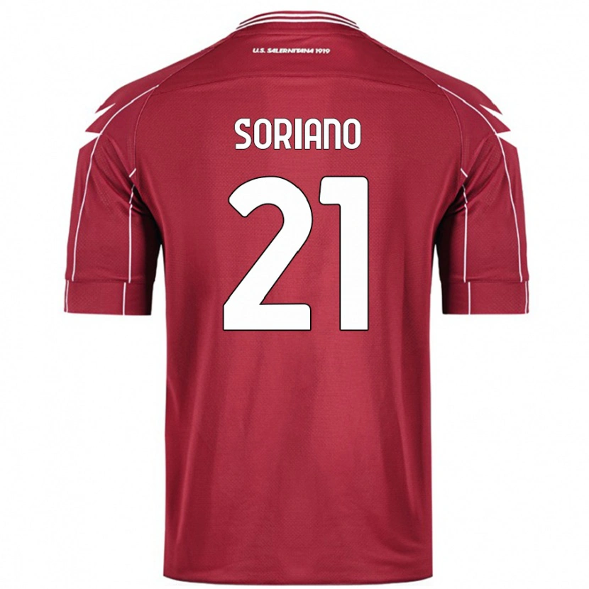 Danxen Herren Roberto Soriano #21 Burgundrot Heimtrikot Trikot 2024/25 T-Shirt