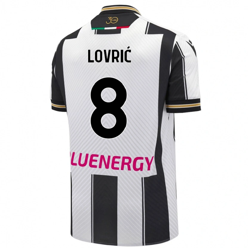 Danxen Herren Sandi Lovrić #8 Weiß Schwarz Heimtrikot Trikot 2024/25 T-Shirt