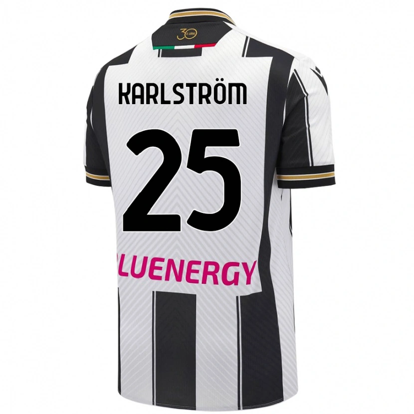 Danxen Herren Jesper Karlström #25 Weiß Schwarz Heimtrikot Trikot 2024/25 T-Shirt