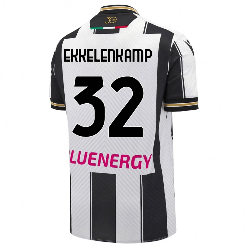 Danxen Herren Jurgen Ekkelenkamp #32 Weiß Schwarz Heimtrikot Trikot 2024/25 T-Shirt