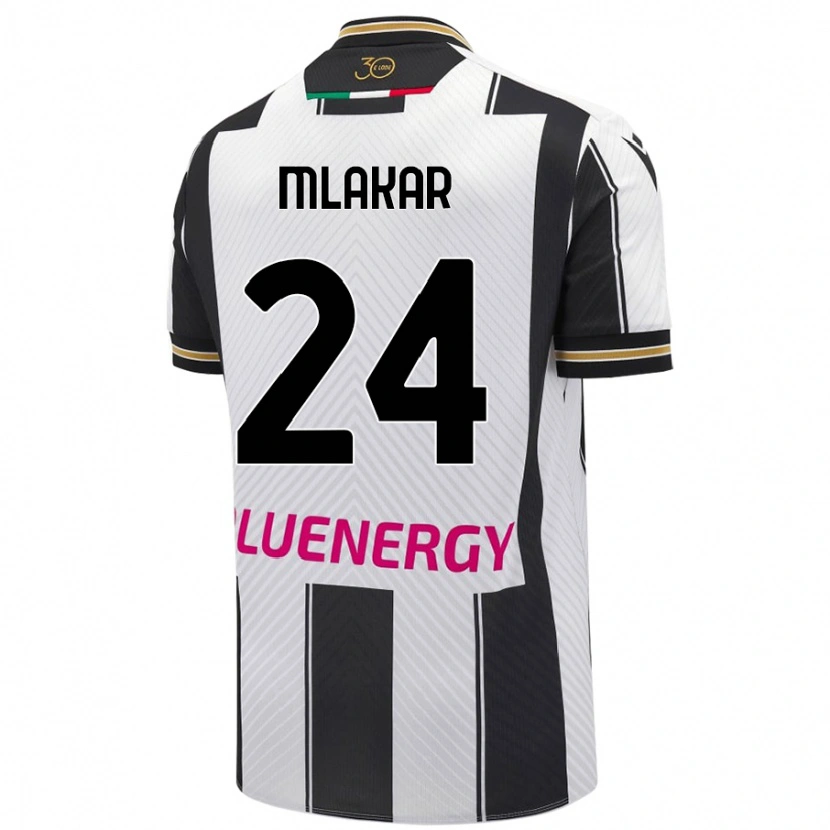 Danxen Herren Lorenzo Mlakar #24 Weiß Schwarz Heimtrikot Trikot 2024/25 T-Shirt