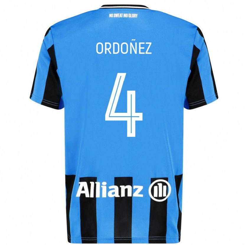 Danxen Herren Joel Ordóñez #4 Himmelblau Schwarz Heimtrikot Trikot 2024/25 T-Shirt