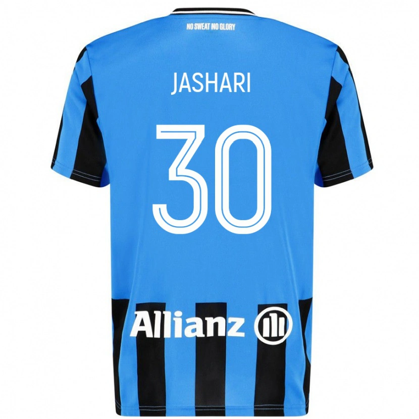 Danxen Herren Ardon Jashari #30 Himmelblau Schwarz Heimtrikot Trikot 2024/25 T-Shirt