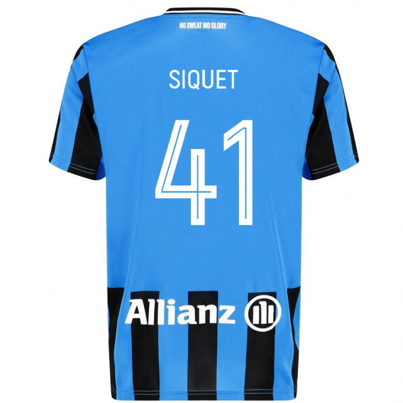 Danxen Herren Hugo Siquet #41 Himmelblau Schwarz Heimtrikot Trikot 2024/25 T-Shirt