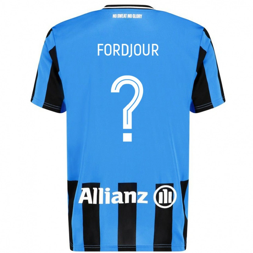Danxen Herren Richmond Fordjour #0 Himmelblau Schwarz Heimtrikot Trikot 2024/25 T-Shirt