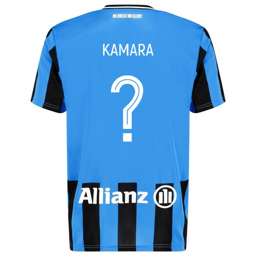 Danxen Herren Al-Hassan Kamara #0 Himmelblau Schwarz Heimtrikot Trikot 2024/25 T-Shirt