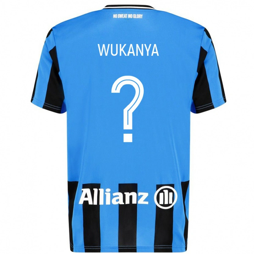 Danxen Herren Stéphane Wukanya #0 Himmelblau Schwarz Heimtrikot Trikot 2024/25 T-Shirt