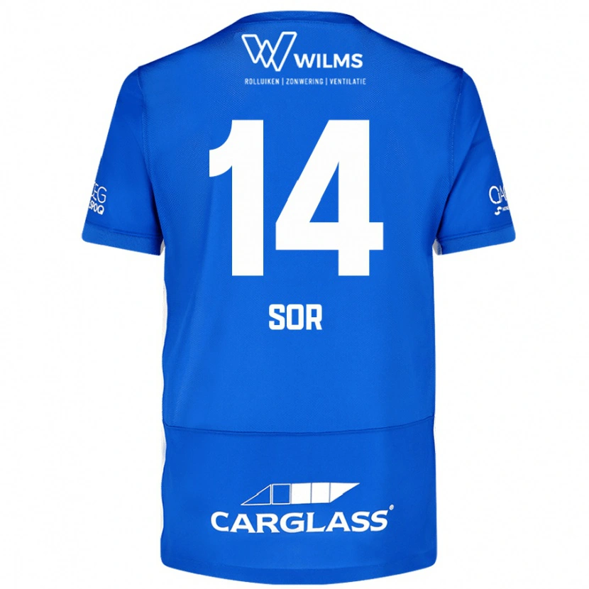 Danxen Herren Yira Sor #14 Blau Heimtrikot Trikot 2024/25 T-Shirt