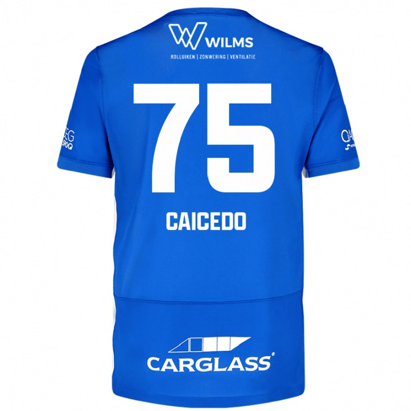 Danxen Herren Alfred Caicedo #75 Blau Heimtrikot Trikot 2024/25 T-Shirt