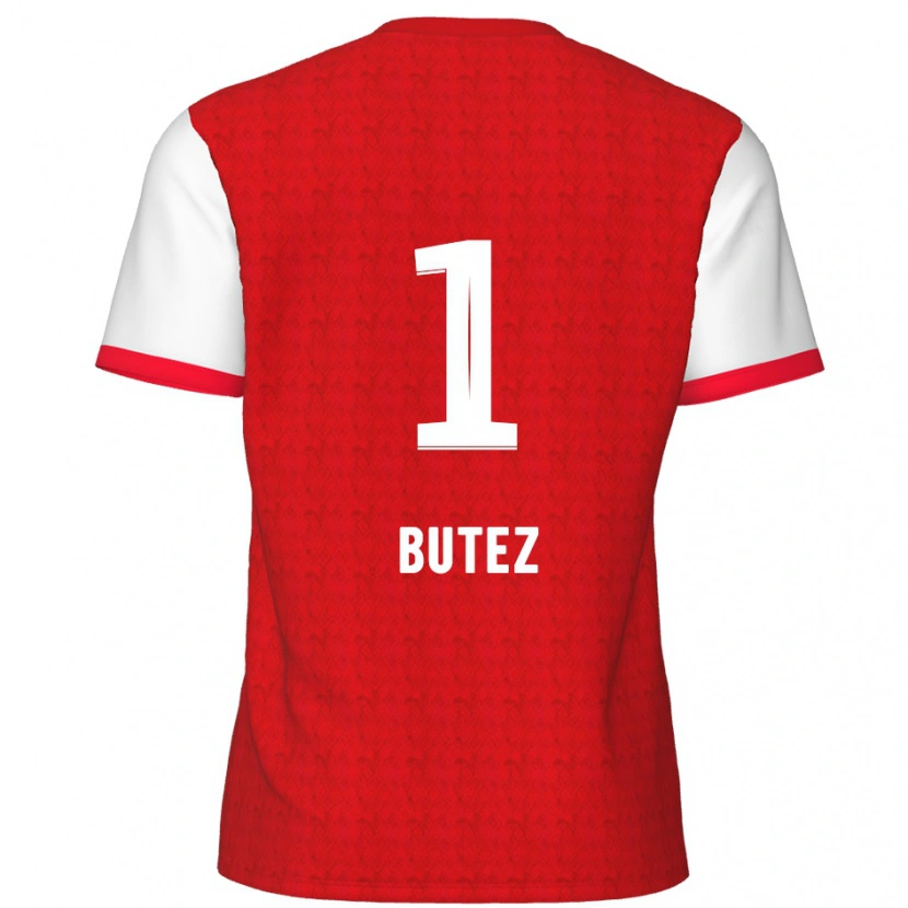 Danxen Herren Jean Butez #1 Rot Weiß Heimtrikot Trikot 2024/25 T-Shirt