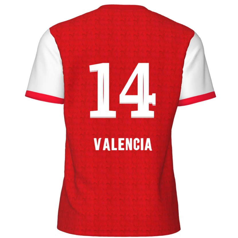 Danxen Herren Anthony Valencia #14 Rot Weiß Heimtrikot Trikot 2024/25 T-Shirt