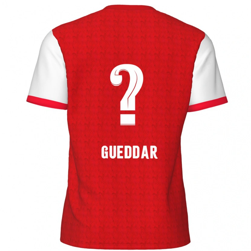 Danxen Herren Zakaria Gueddar #0 Rot Weiß Heimtrikot Trikot 2024/25 T-Shirt