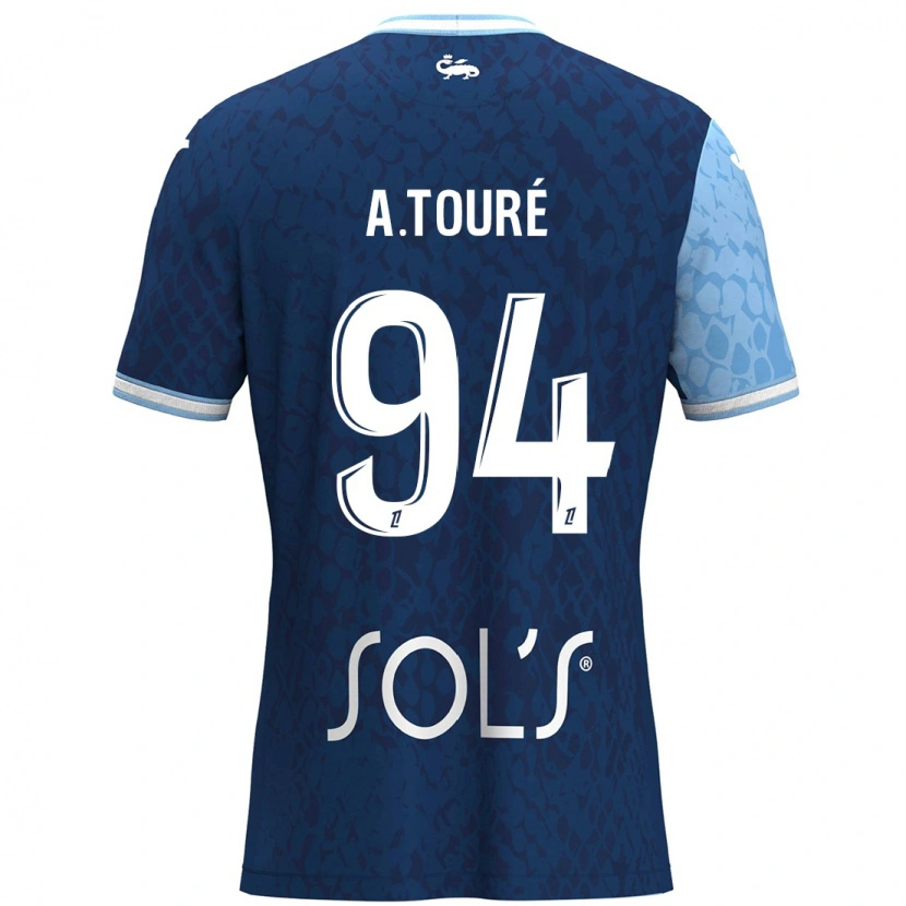 Danxen Herren Abdoulaye Touré #94 Himmelblau Dunkelblau Heimtrikot Trikot 2024/25 T-Shirt