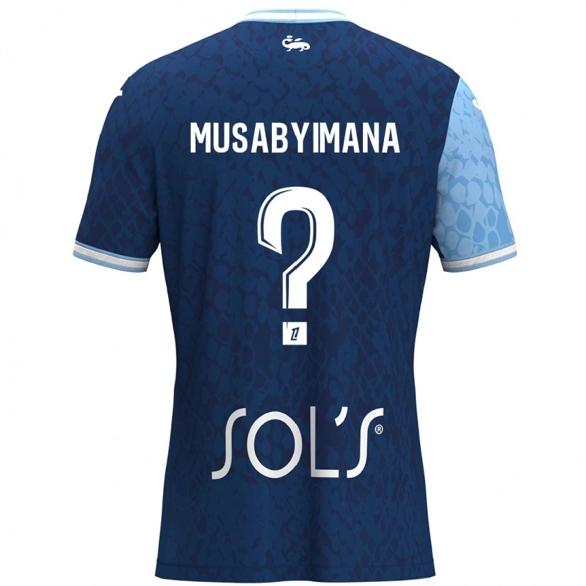 Danxen Herren Thierry Musabyimana #0 Himmelblau Dunkelblau Heimtrikot Trikot 2024/25 T-Shirt