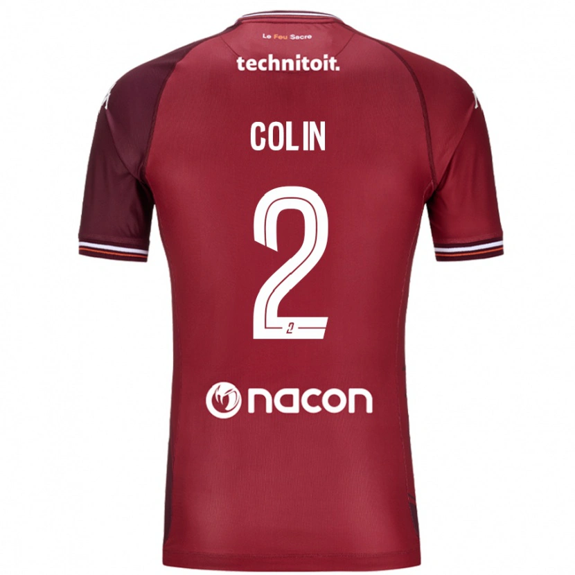 Danxen Herren Maxime Colin #2 Rot Granata Heimtrikot Trikot 2024/25 T-Shirt