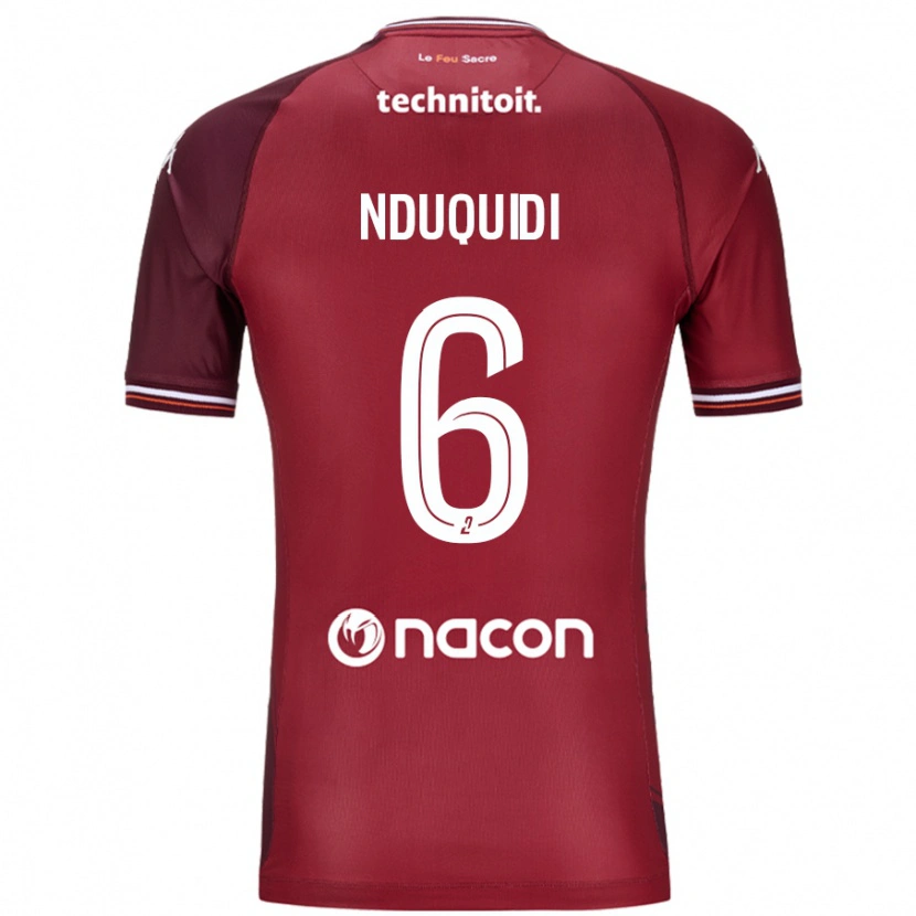 Danxen Herren Joseph Nduquidi #6 Rot Granata Heimtrikot Trikot 2024/25 T-Shirt