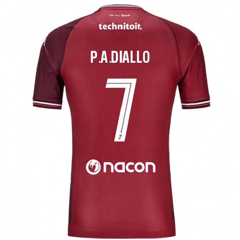 Danxen Herren Papa Amadou Diallo #7 Rot Granata Heimtrikot Trikot 2024/25 T-Shirt
