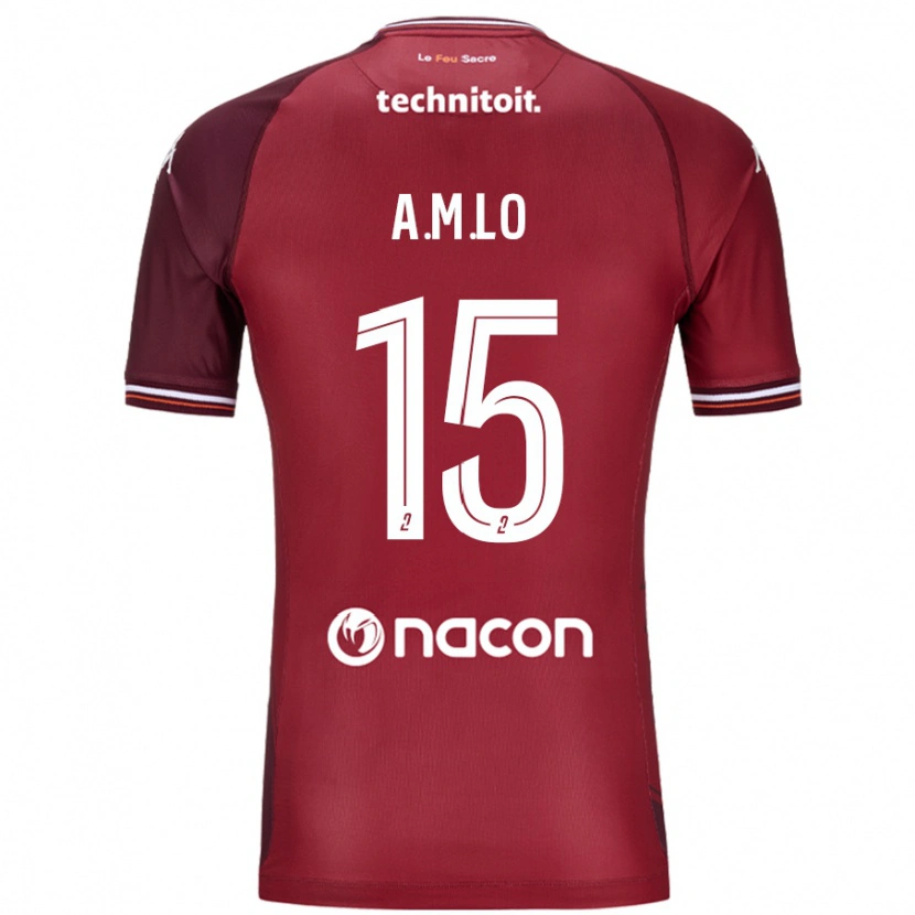 Danxen Herren Aboubacar Lô #15 Rot Granata Heimtrikot Trikot 2024/25 T-Shirt