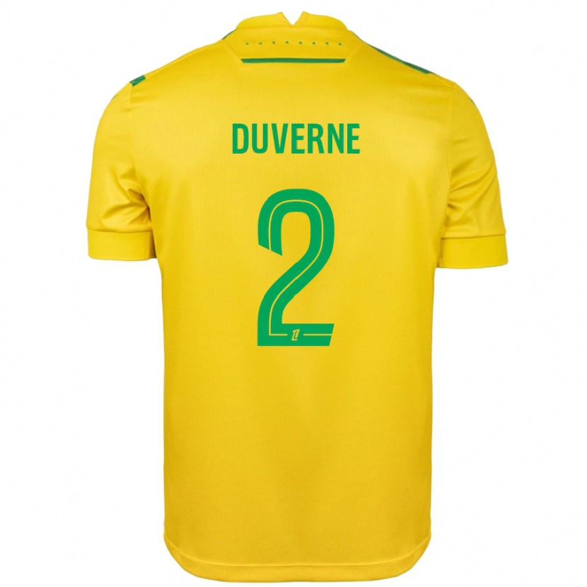 Danxen Herren Jean-Kévin Duverne #2 Gelb Grün Heimtrikot Trikot 2024/25 T-Shirt