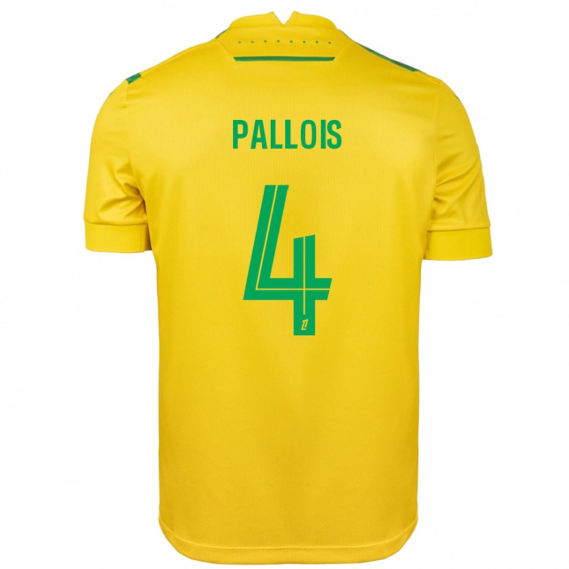 Danxen Herren Nicolas Pallois #4 Gelb Grün Heimtrikot Trikot 2024/25 T-Shirt