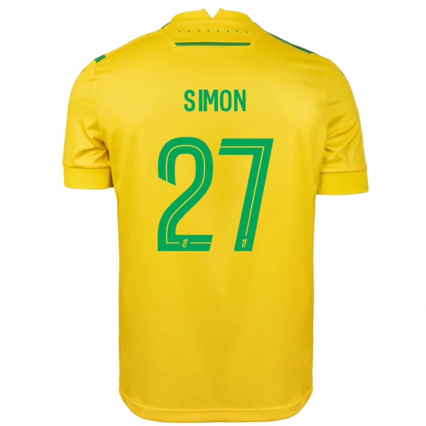 Danxen Herren Moses Simon #27 Gelb Grün Heimtrikot Trikot 2024/25 T-Shirt