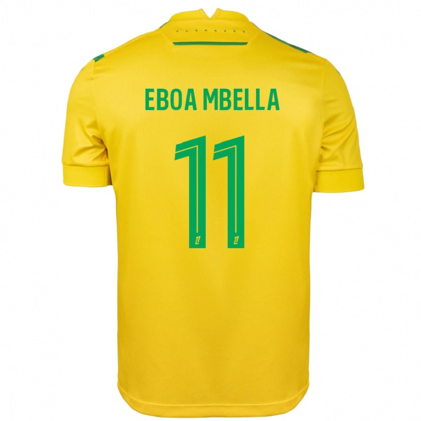 Danxen Herren Eden Eboa Mbella #11 Gelb Grün Heimtrikot Trikot 2024/25 T-Shirt