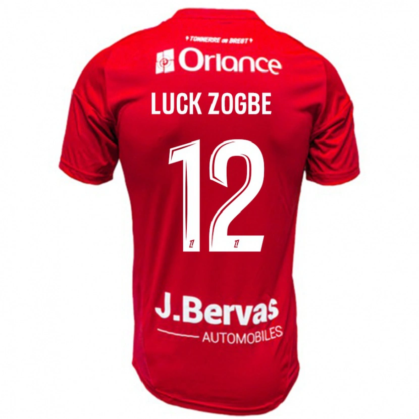 Danxen Herren Luck Zogbé #12 Rot Weiß Heimtrikot Trikot 2024/25 T-Shirt