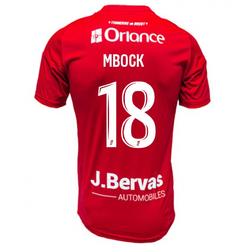 Danxen Herren Hianga'a Mbock #18 Rot Weiß Heimtrikot Trikot 2024/25 T-Shirt
