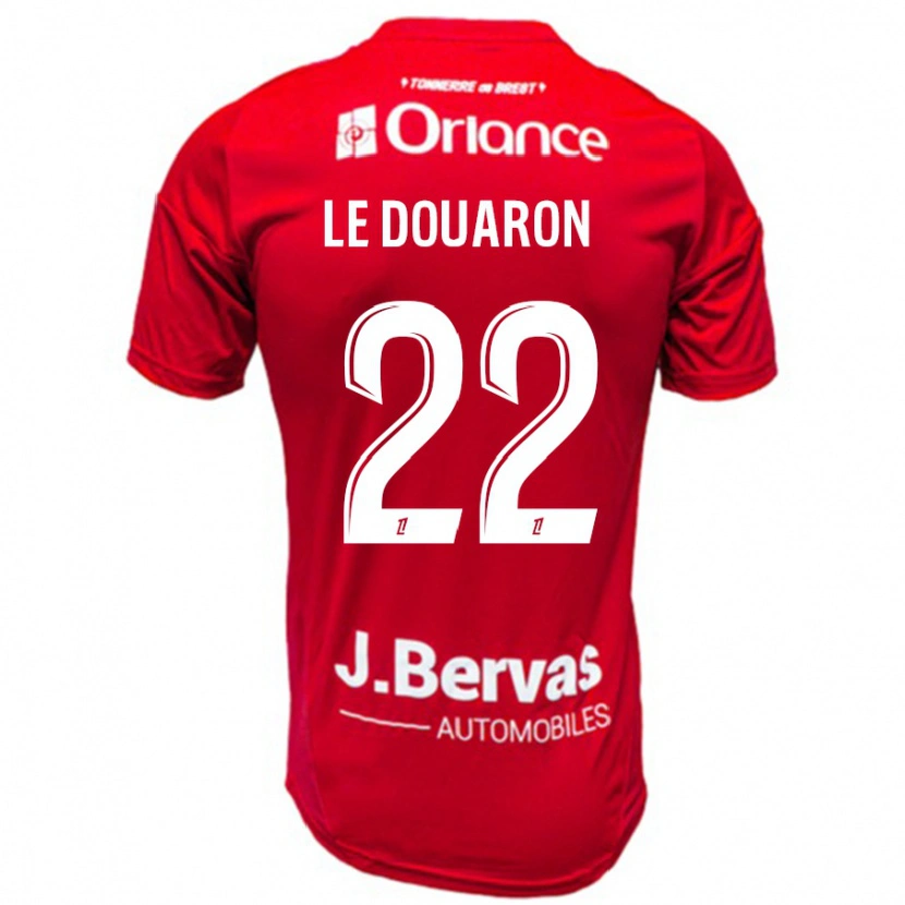Danxen Herren Jérémy Le Douaron #22 Rot Weiß Heimtrikot Trikot 2024/25 T-Shirt
