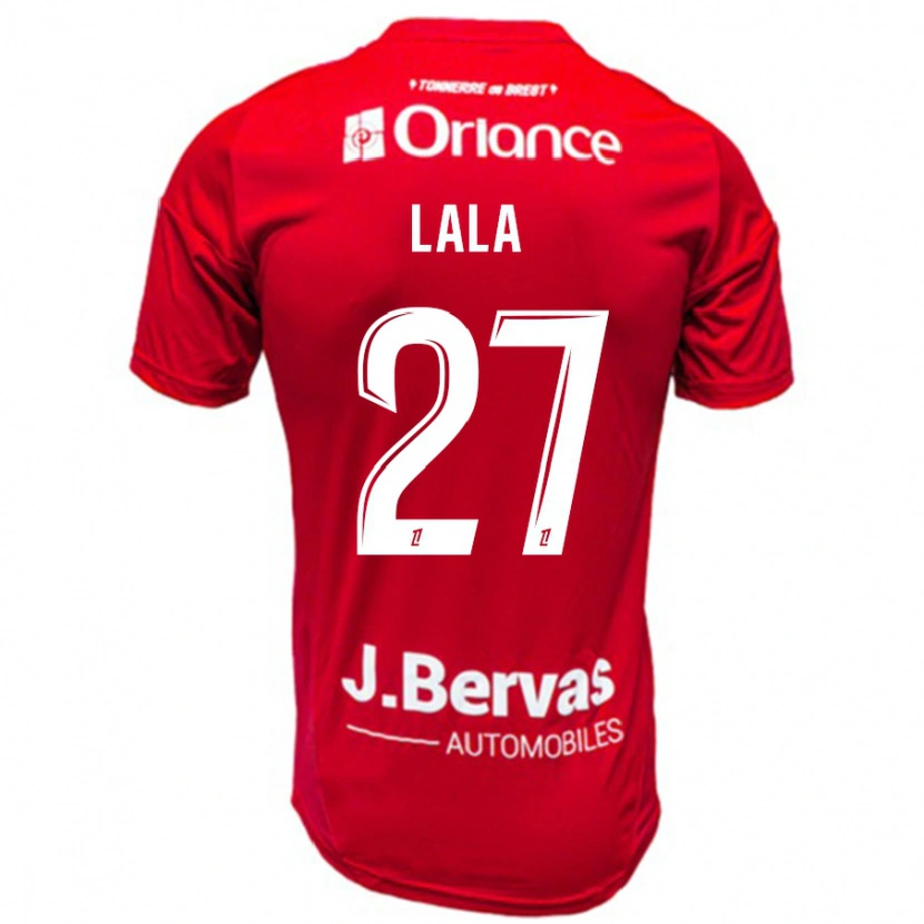 Danxen Herren Kenny Lala #27 Rot Weiß Heimtrikot Trikot 2024/25 T-Shirt
